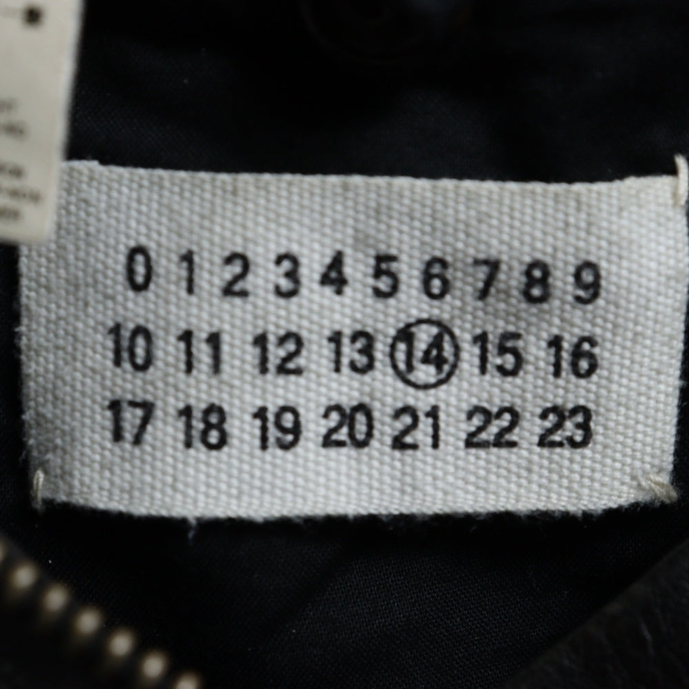 Maison Margiela 14(メゾンマルジェラ) 05SS 5ZIP 八の字 レザー シングルライダースジャケット ブラック