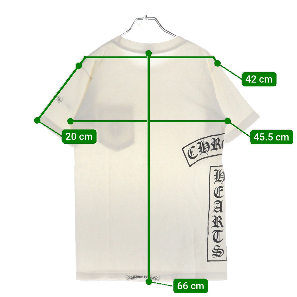 CHROME HEARTS(クロムハーツ) OLD SCROLL LOGO TEE サイドスクロールロゴ 半袖ポケットTシャツ カットソー ホワイト