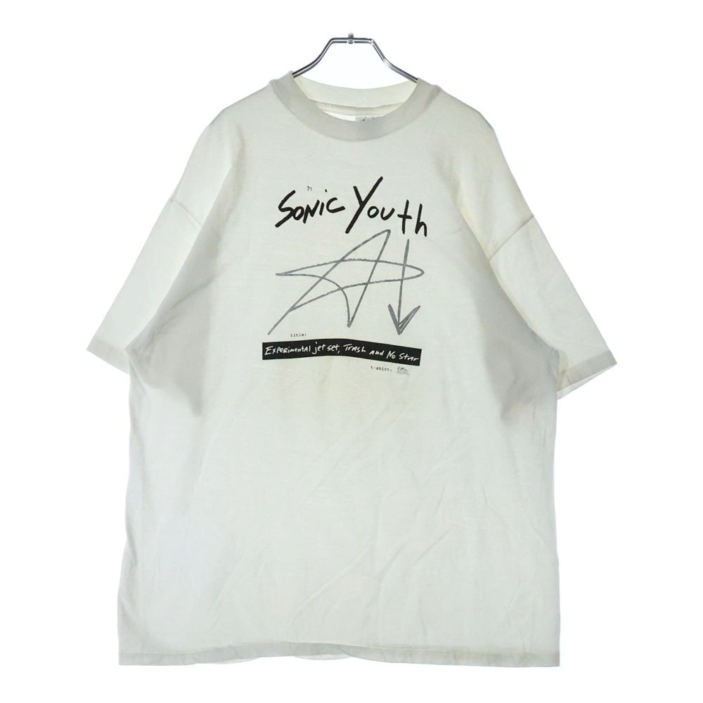 VINTAGE(ヴィンテージ) 90s SONIC YOUTH DGC EXPERIMENTAL JET SET TRASH AND NO STAR ソニックユース 半袖Tシャツ ホワイト