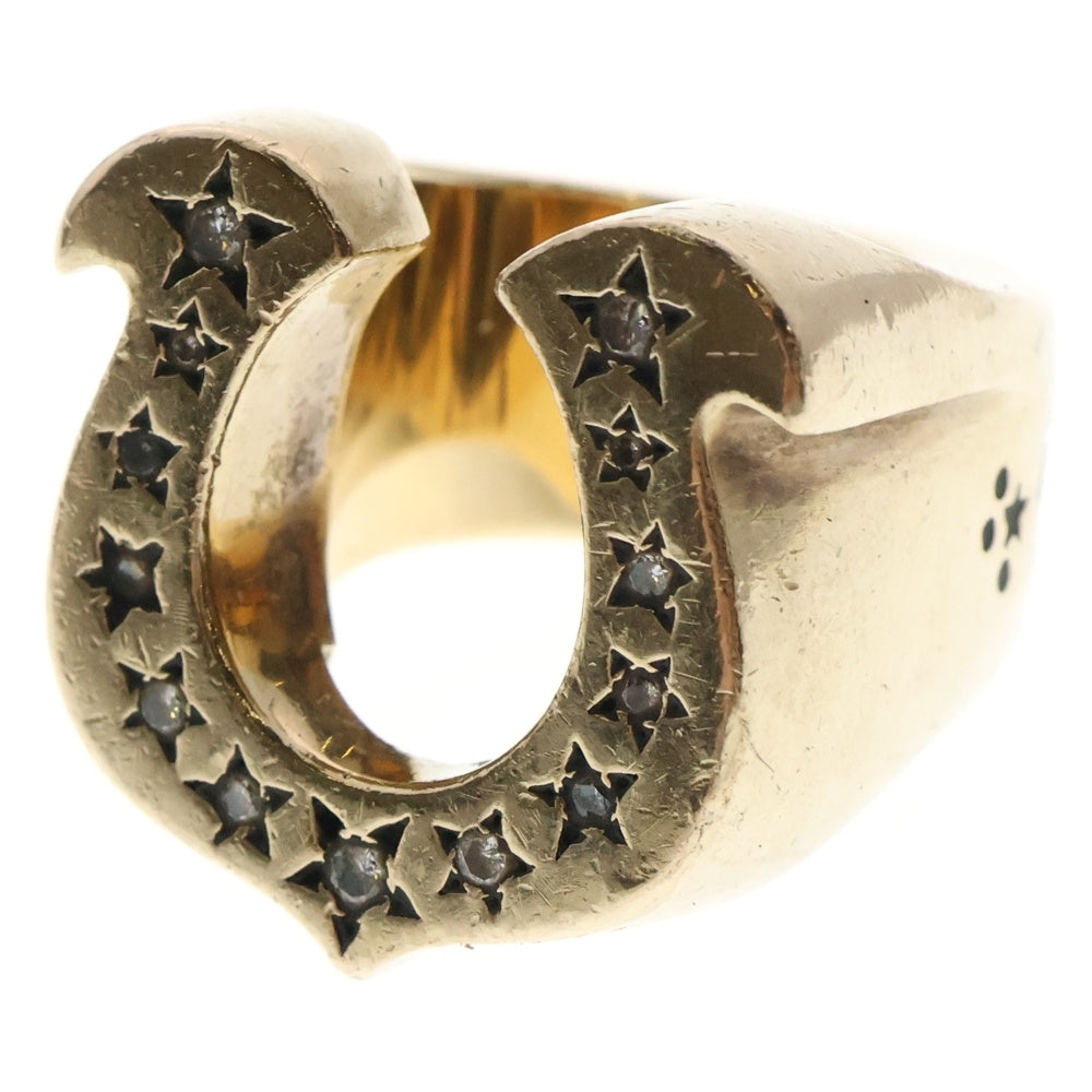TENDERLOIN(テンダーロイン) T-H.SRING GOLD/STONE 8K ダイヤ ホースシューリング ゴールド