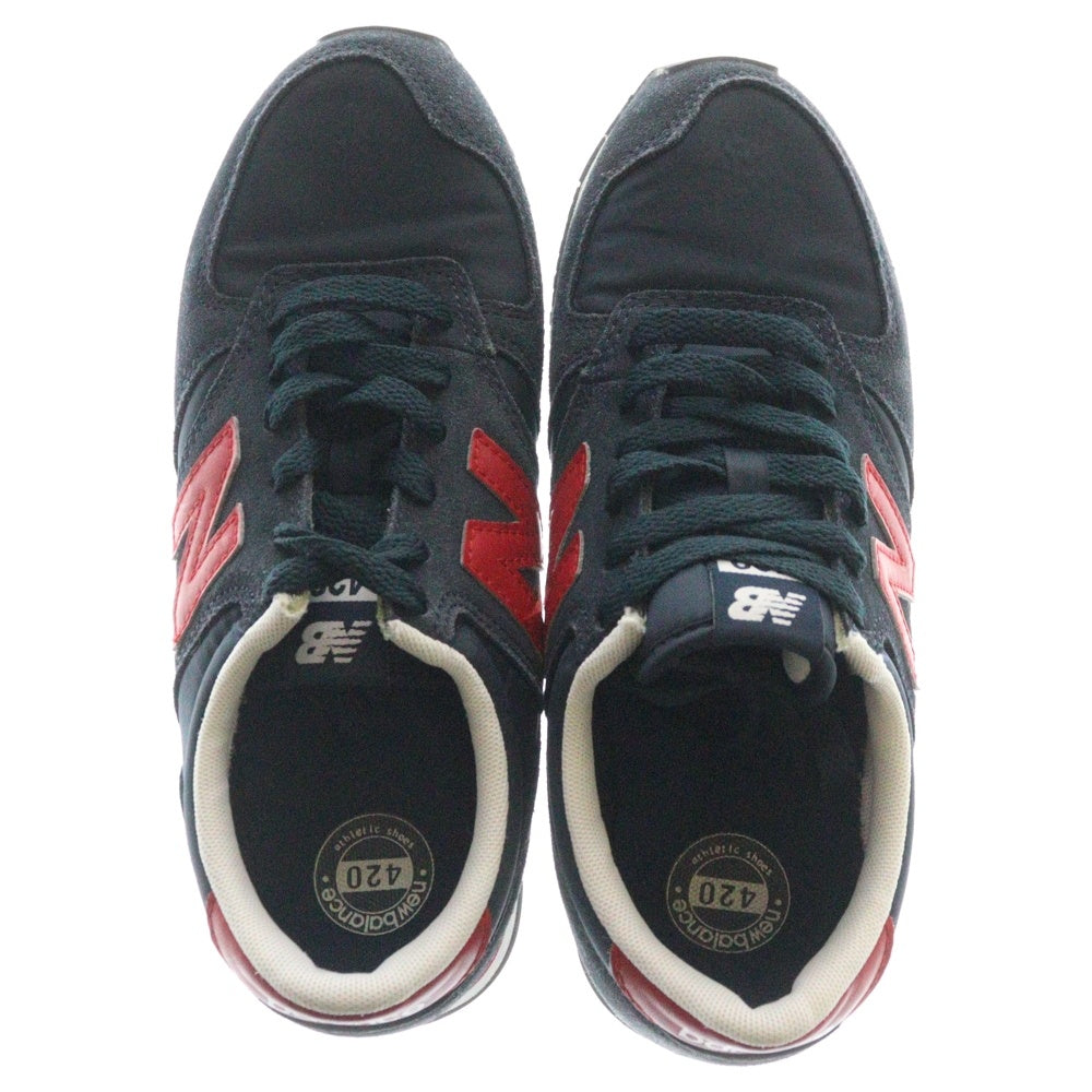 New Balance(ニューバランス) U420YR ナイロン切替 スウェード ローカット スニーカー ネイビー レディース US6/23cm