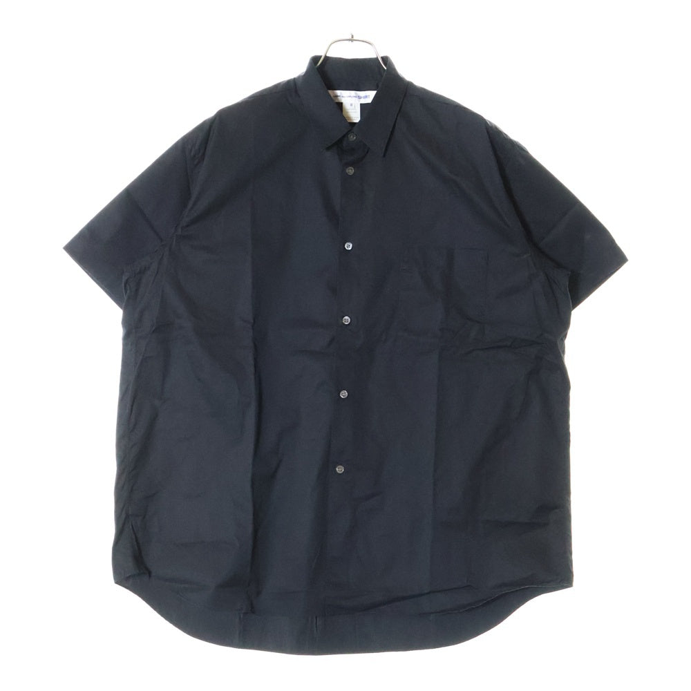 COMME des GARCONS SHIRT(コムデギャルソンシャツ) 22SS FOREVER SHORT SLEEVE WOVEN SHIRT フォーエバー コットン ショートスリーブ ウーブン 半袖シャツ ブラック FI-B030