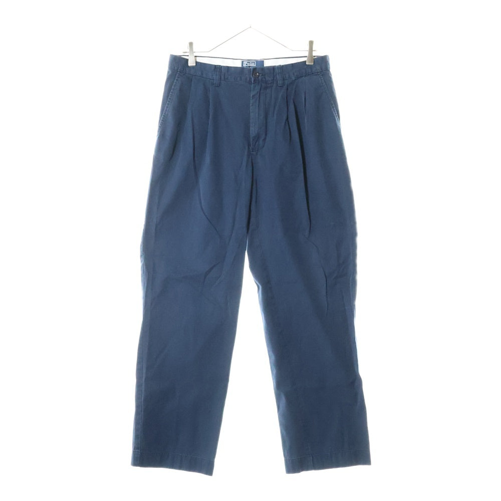 POLO RALPH LAUREN(ポロラルフローレン) 90s SUFFIELD PANT コットン ストレート チノパンツ ネイビー