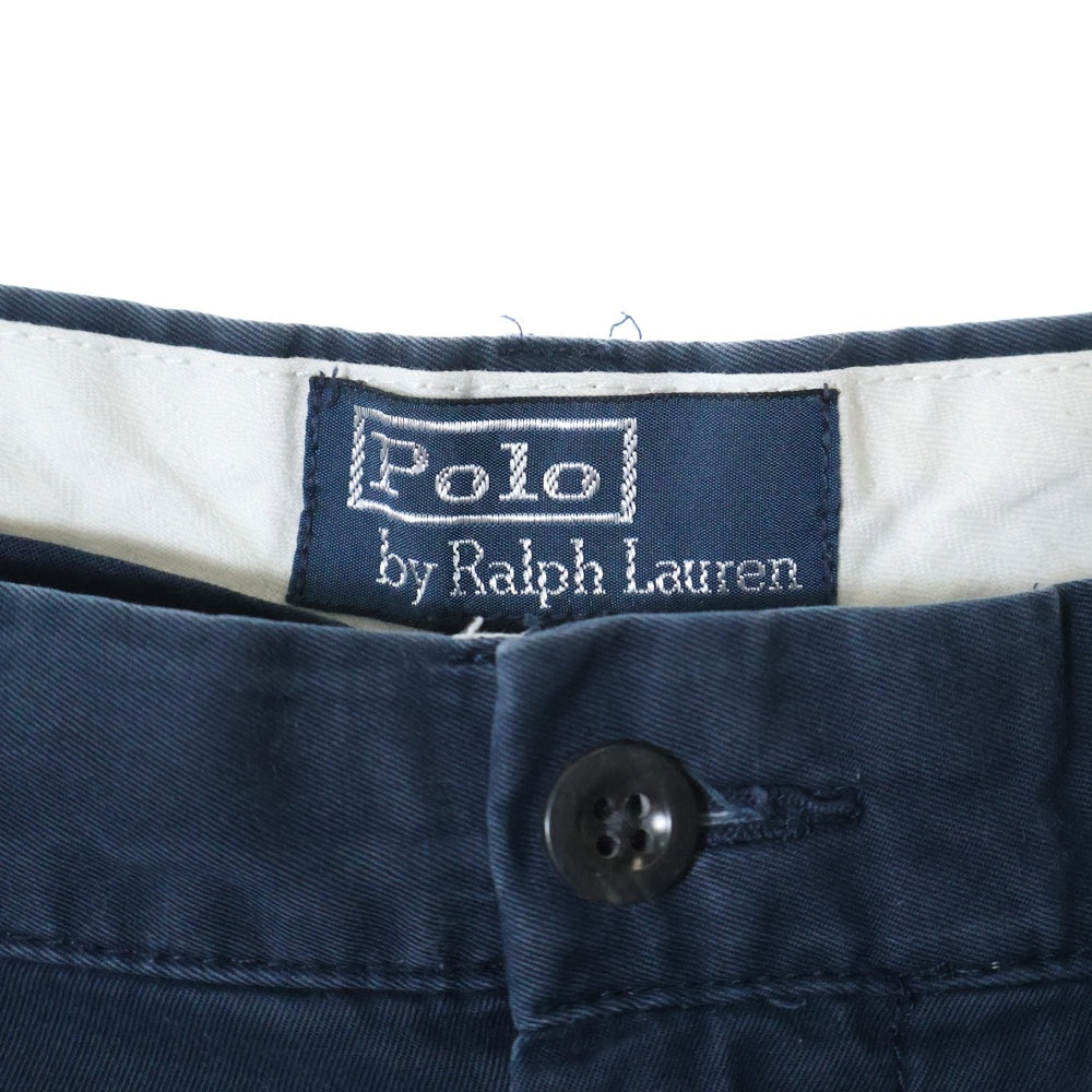 POLO RALPH LAUREN(ポロラルフローレン) 90s SUFFIELD PANT コットン ストレート チノパンツ ネイビー