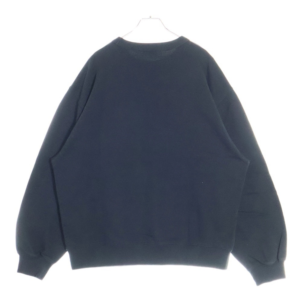 DRIES VAN NOTEN(ドリスヴァンノッテン) プルオーバー クルーネック コットン スウェット トレーナー ブラック 3620900097