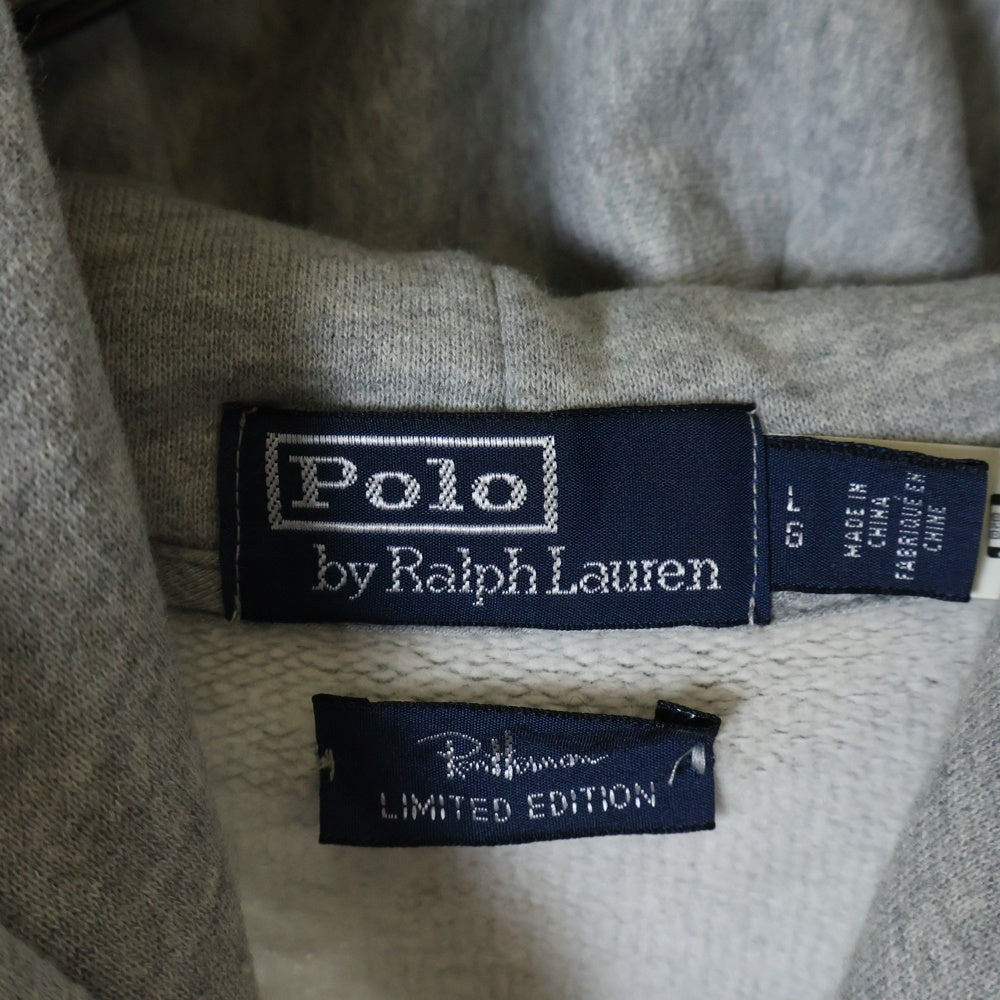 POLO RALPH LAUREN(ポロラルフローレン) 22AW ×Ron Herman ロンハーマン 76プリント プルオーバー フーデッド スウェット パーカー グレー 710891321001