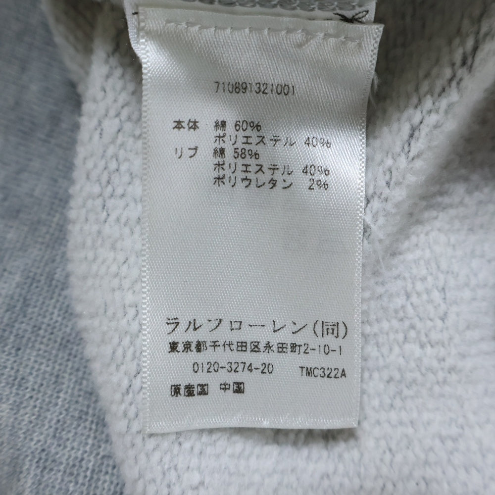 POLO RALPH LAUREN(ポロラルフローレン) 22AW ×Ron Herman ロンハーマン 76プリント プルオーバー フーデッド スウェット パーカー グレー 710891321001
