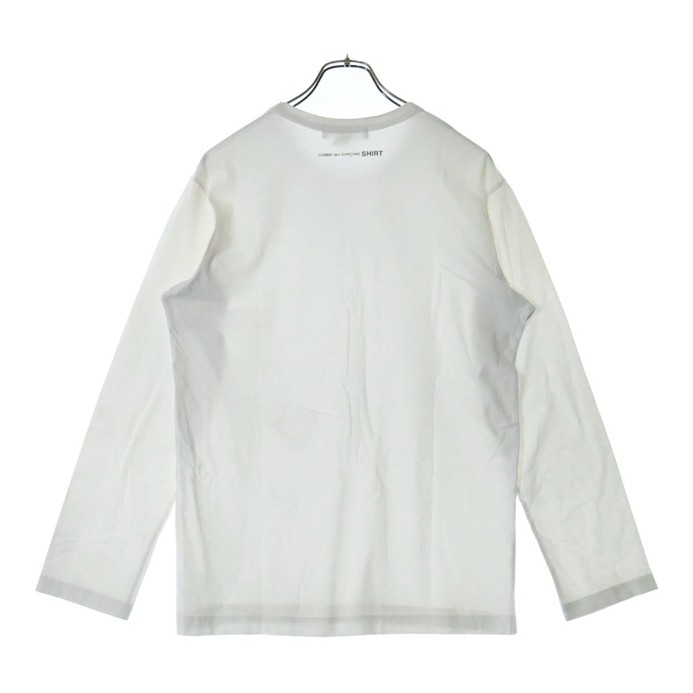 COMME des GARCONS SHIRT(コムデギャルソンシャツ) S/Sロゴ コットンジャージ クルーネック 長袖Tシャツ カットソー ホワイト