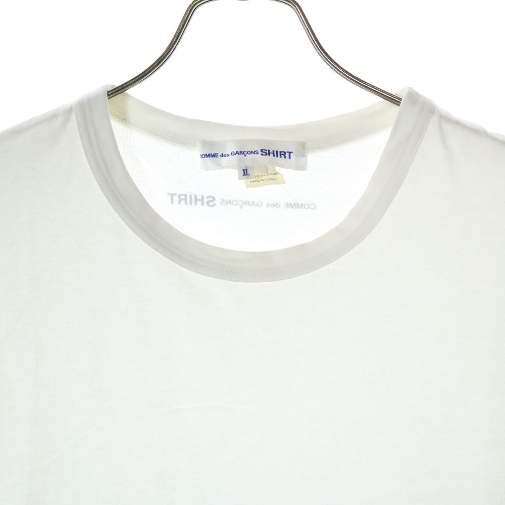 COMME des GARCONS SHIRT(コムデギャルソンシャツ) S/Sロゴ コットンジャージ クルーネック 長袖Tシャツ カットソー ホワイト