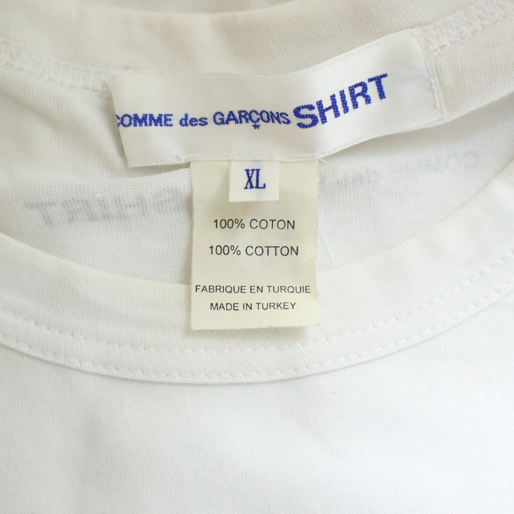 COMME des GARCONS SHIRT(コムデギャルソンシャツ) S/Sロゴ コットンジャージ クルーネック 長袖Tシャツ カットソー ホワイト
