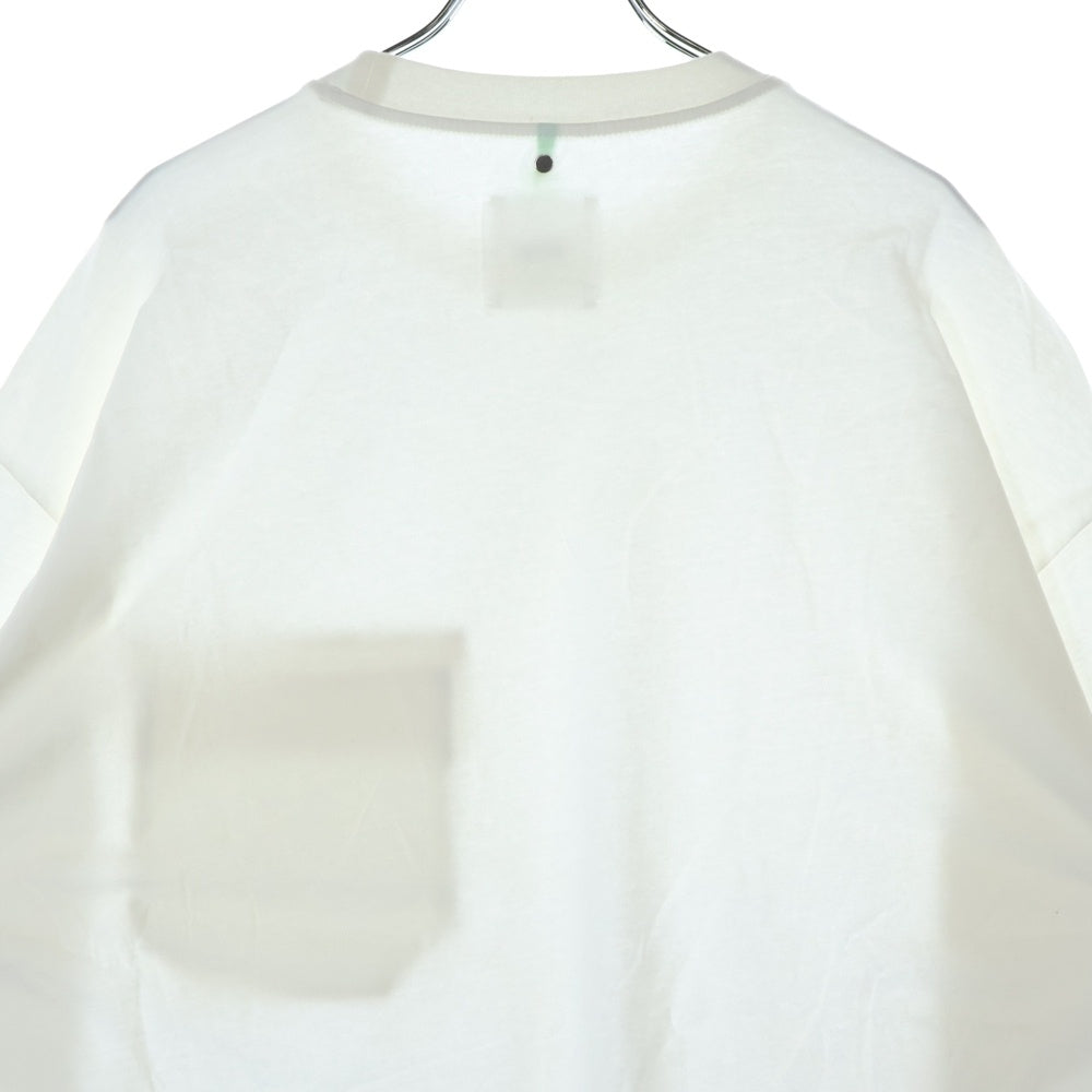OAMC(オーエーエムシー) 21SS ヨーク切り替え フラップポケット クルーネック ロングスリーブ 長袖 Tシャツ カットソー ホワイト OAMT701368