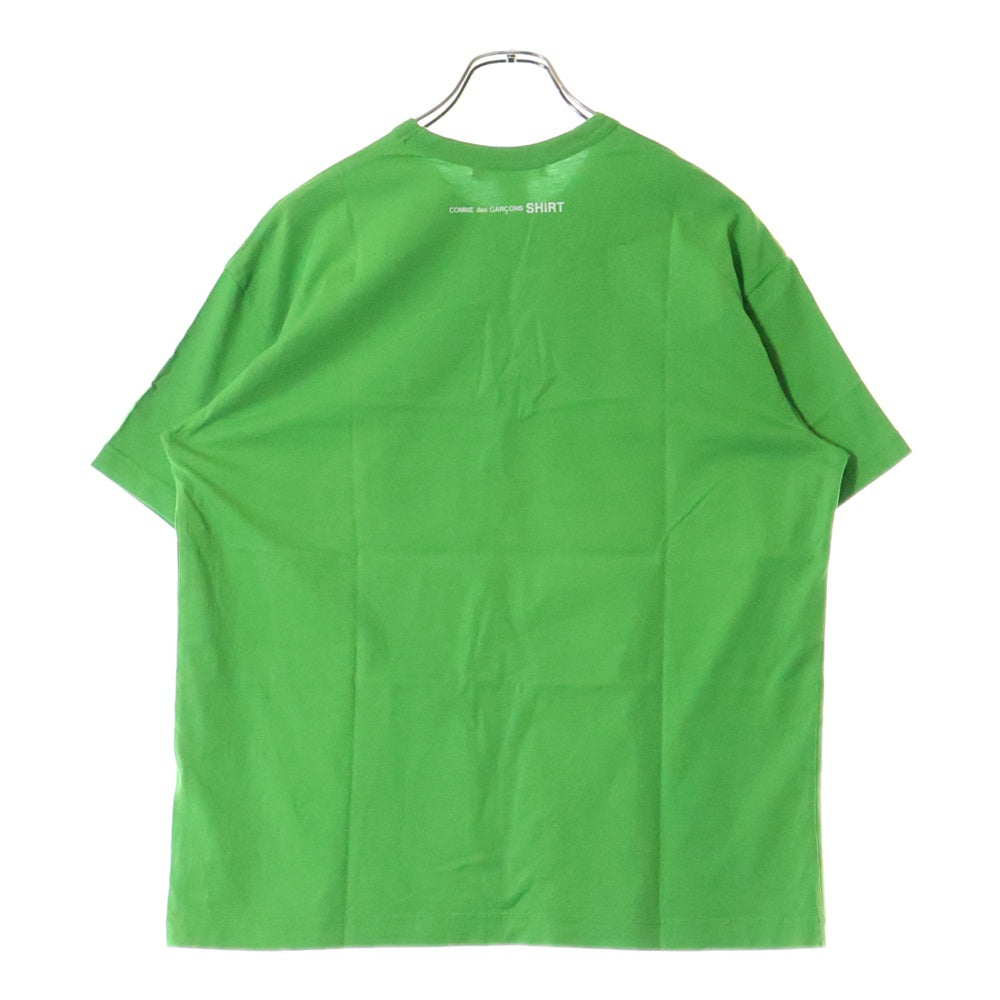 COMME des GARCONS SHIRT(コムデギャルソンシャツ) 23SS S/Sロゴ コットンジャージ クルーネック 半袖Tシャツ カットソー グリーン FK-T015