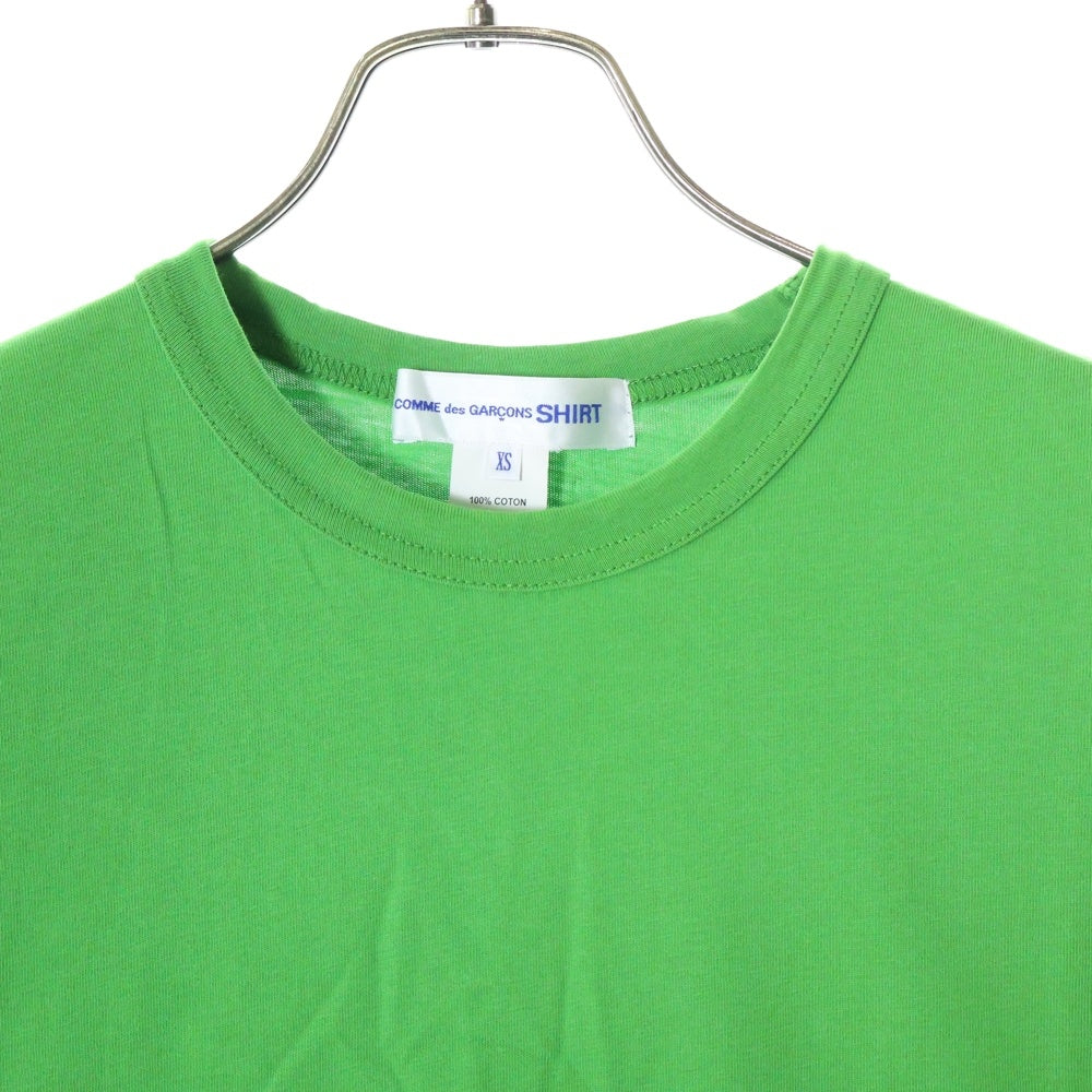 COMME des GARCONS SHIRT(コムデギャルソンシャツ) 23SS S/Sロゴ コットンジャージ クルーネック 半袖Tシャツ カットソー グリーン FK-T015