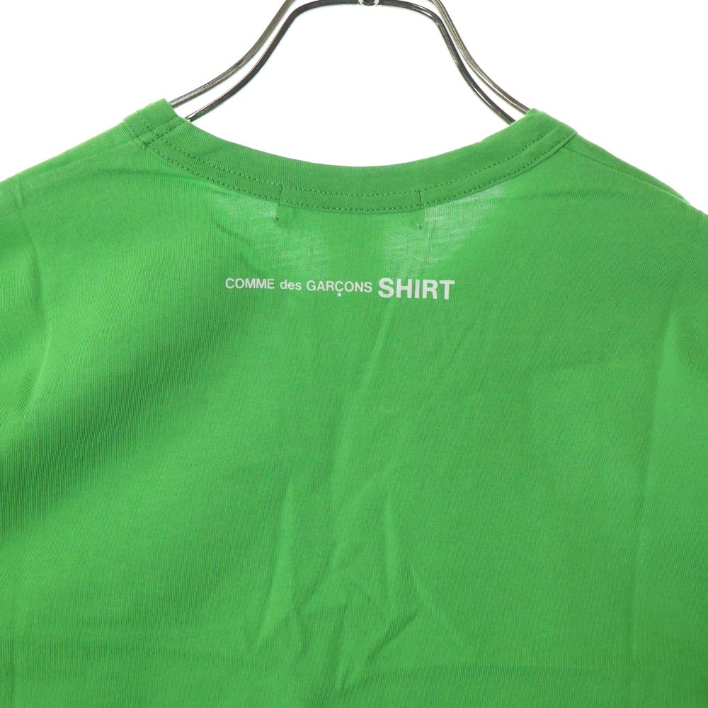 COMME des GARCONS SHIRT(コムデギャルソンシャツ) 23SS S/Sロゴ コットンジャージ クルーネック 半袖Tシャツ カットソー グリーン FK-T015