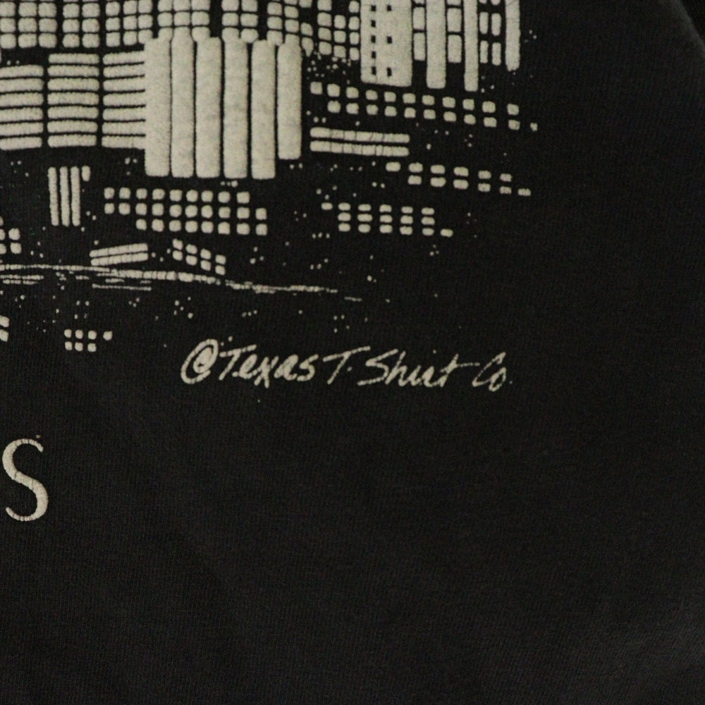 VINTAGE(ヴィンテージ) 90S VINTAGE DALLAS SOUVENIR TEE ヴィンテージ ダラス フロントエンボス加工Tシャツ 半袖クルーネックカットソー ブラック