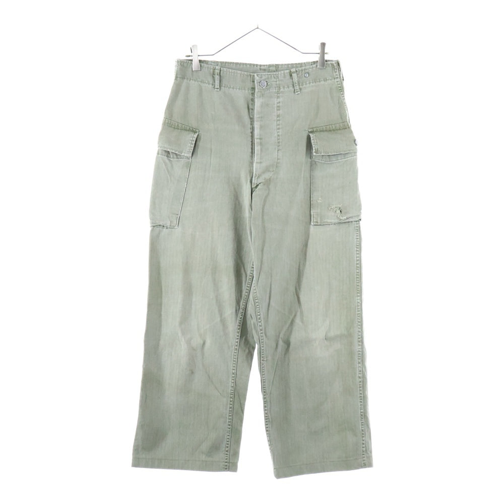 VINTAGE(ヴィンテージ) 40S VINTAGE U.S.ARMY M-43 HBT CARGO PANTS ヴィンテージ ユーエスアーミー アメリカ陸軍 ヘリンボーン パボタンフライ カーゴパンツ カーキ