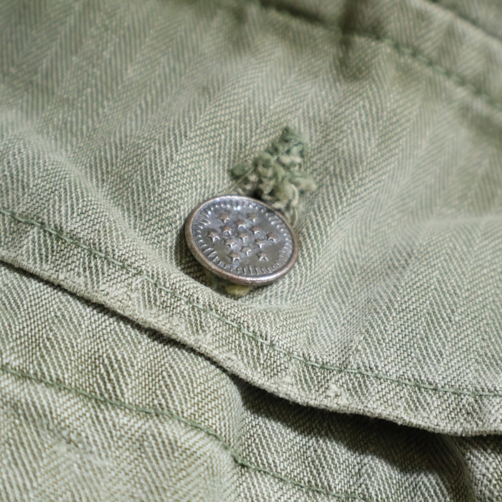 VINTAGE(ヴィンテージ) 40S VINTAGE U.S.ARMY M-43 HBT CARGO PANTS ヴィンテージ ユーエスアーミー アメリカ陸軍 ヘリンボーン パボタンフライ カーゴパンツ カーキ