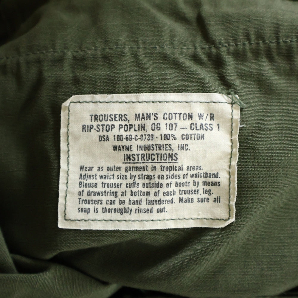 VINTAGE(ヴィンテージ) 60S VINTAGE U.S.ARMY 5th JUNGLE FATIGUE PANTS ヴィンテージ ユーエスアーミー アメリカ陸軍 ジャングルファティーグパンツ カーキ 8405-935-3305