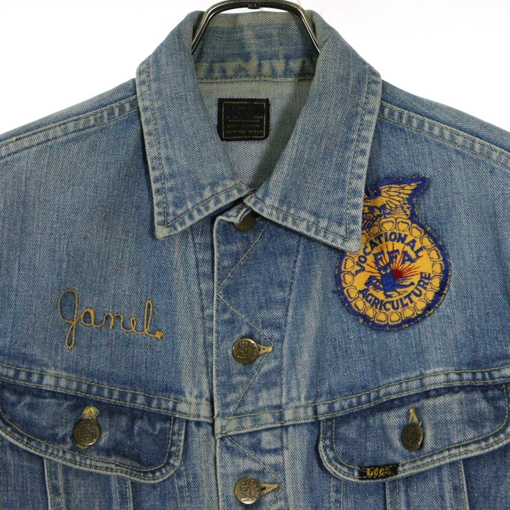 LEE(リー) 70S VINTAGE 101-J DENIM JACKET USA製 FFAワッペン刺繍 デニムトラッカージャケット インディゴ