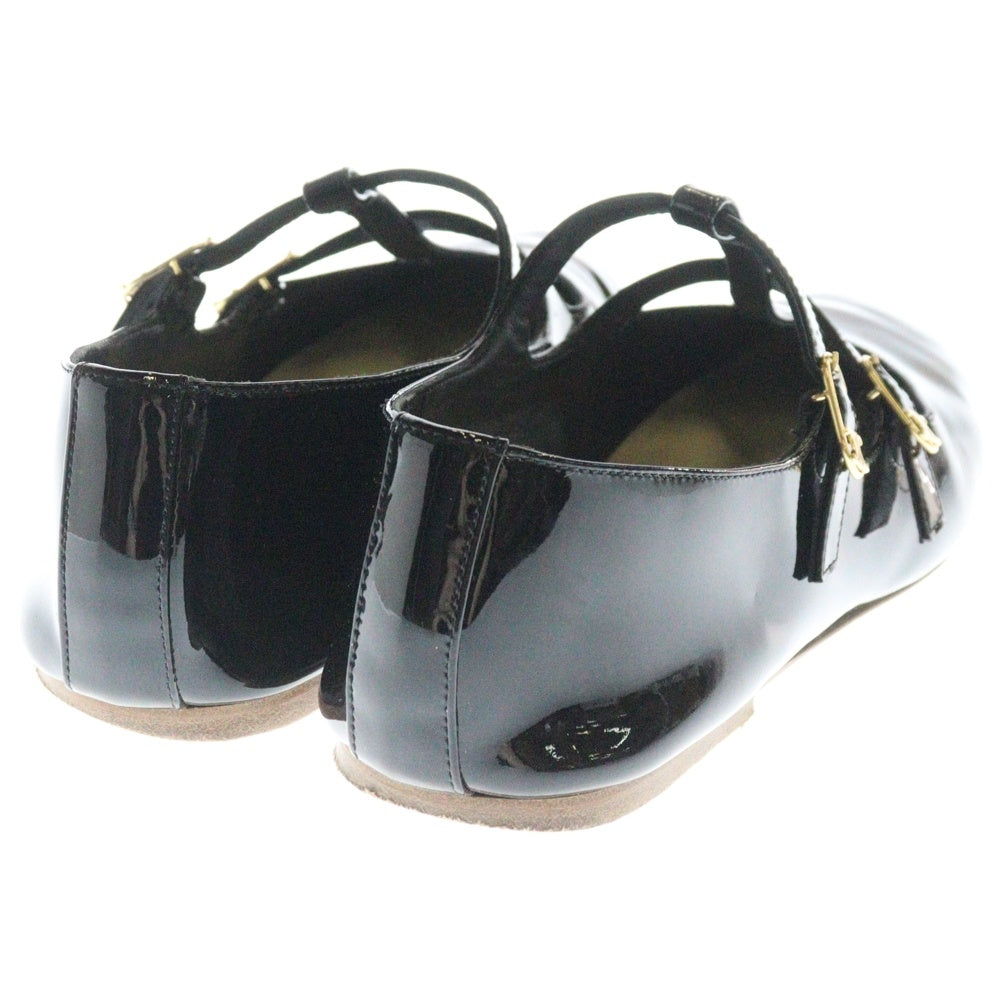 CELINE(セリーヌ) 24SS LES BALLAERINES CELINE ベビーズ バレリーナ パテント カーフスキン ブラック レディース 354684582C 38NO