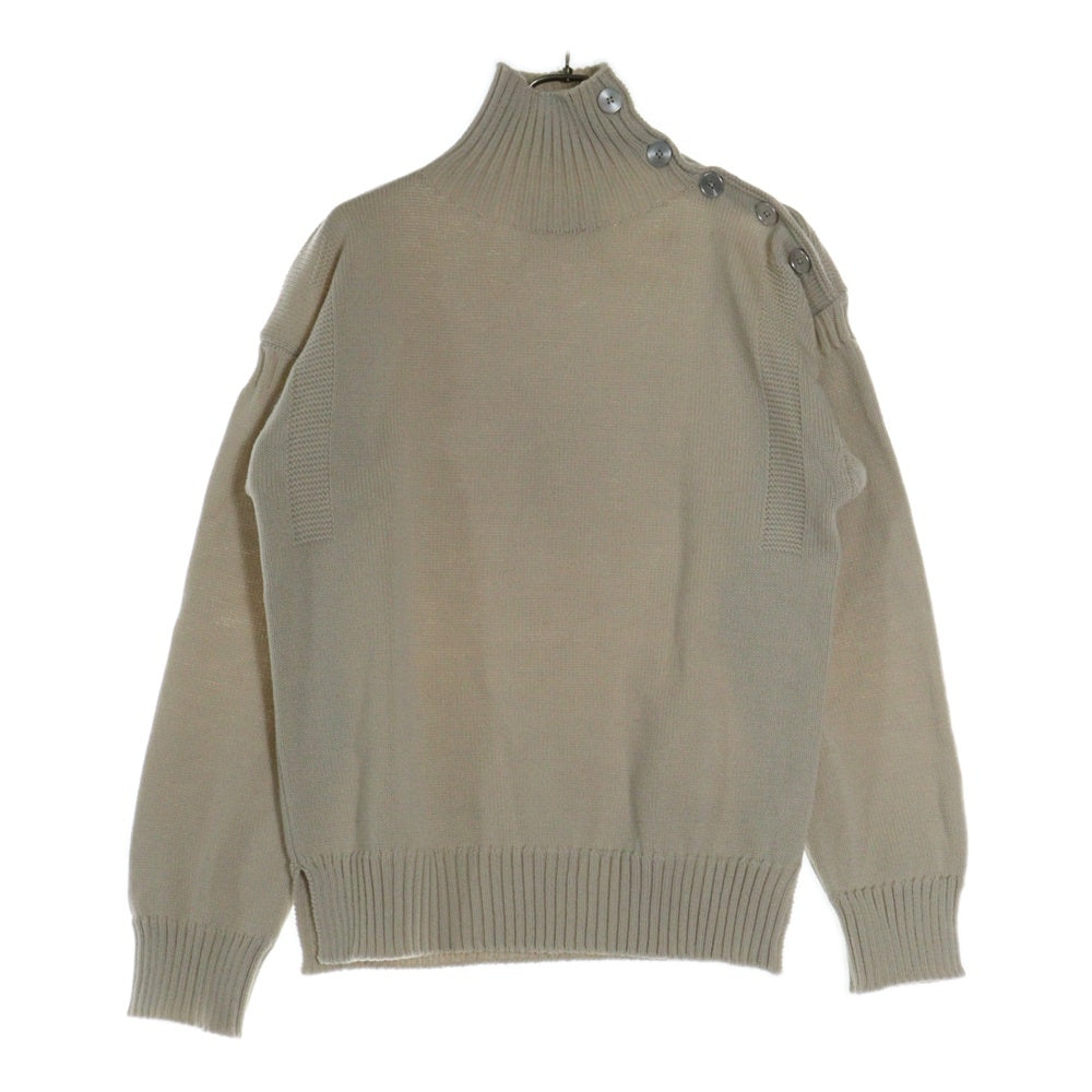 JIL SANDER +(ジルサンダープラス) 23AW ボタンディティール ハイネック ウールニット グレー レディース J40GP0135 J14653