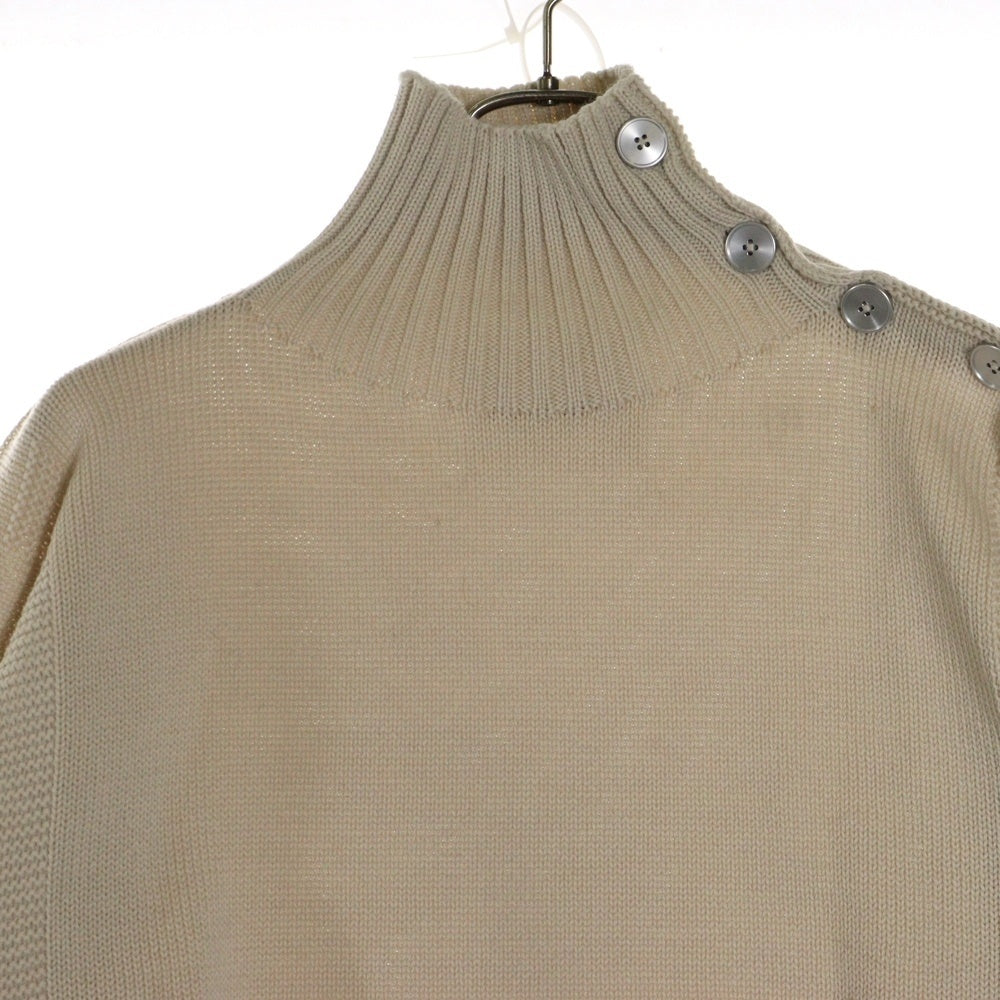 JIL SANDER +(ジルサンダープラス) 23AW ボタンディティール ハイネック ウールニット グレー レディース J40GP0135 J14653