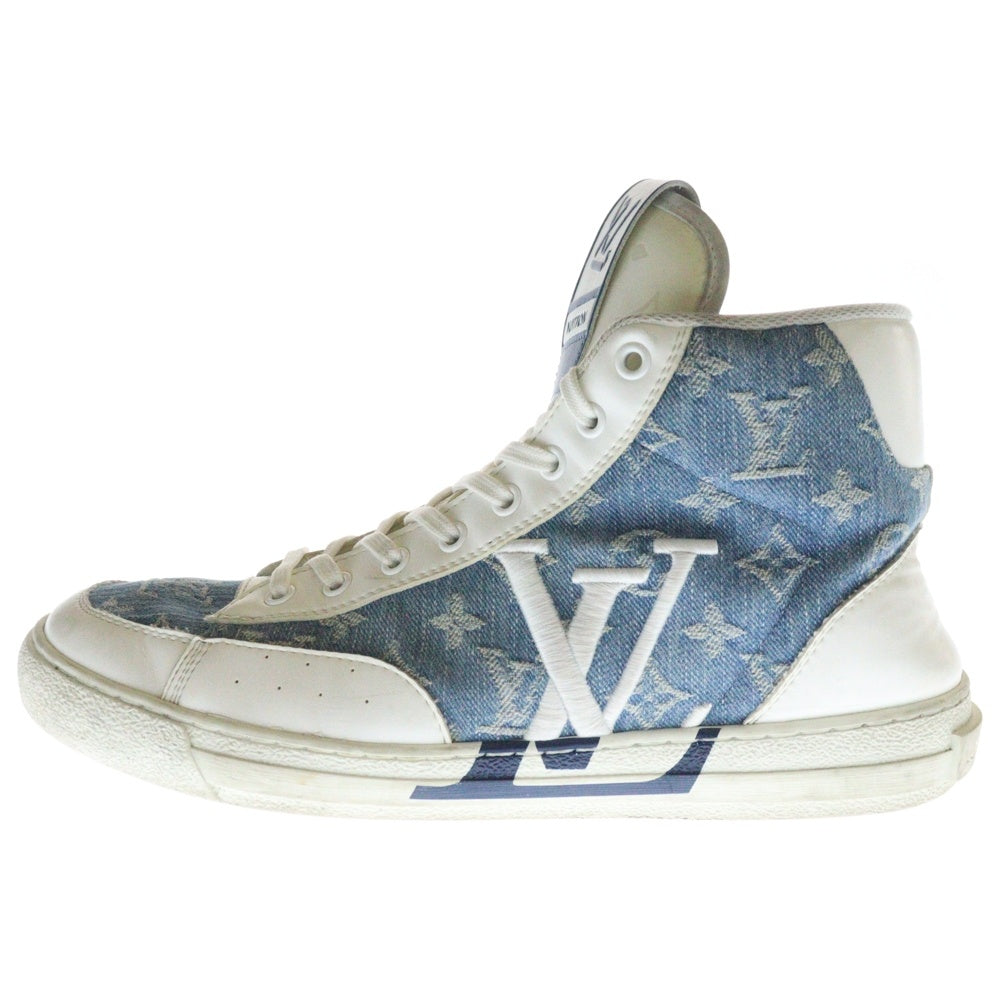 LOUIS VUITTON(ルイヴィトン) 22AW チャーリーライン モノグラム デニム ハイカットスニーカー インディゴ/ホワイト