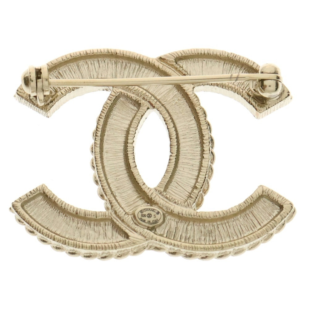 CHANEL(シャネル) ココマーク パール ラインストーン ブローチ ゴールド レディース B20