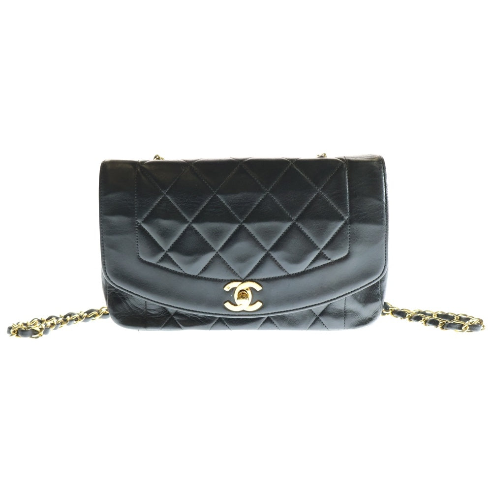シャネル　ラムスキン　マトラッセ　ダイアナフラップ　ココマーク　ショルダーバッグ CHANEL(シャネル) マトラッセ ダイアナフラップ ラムスキン ココ