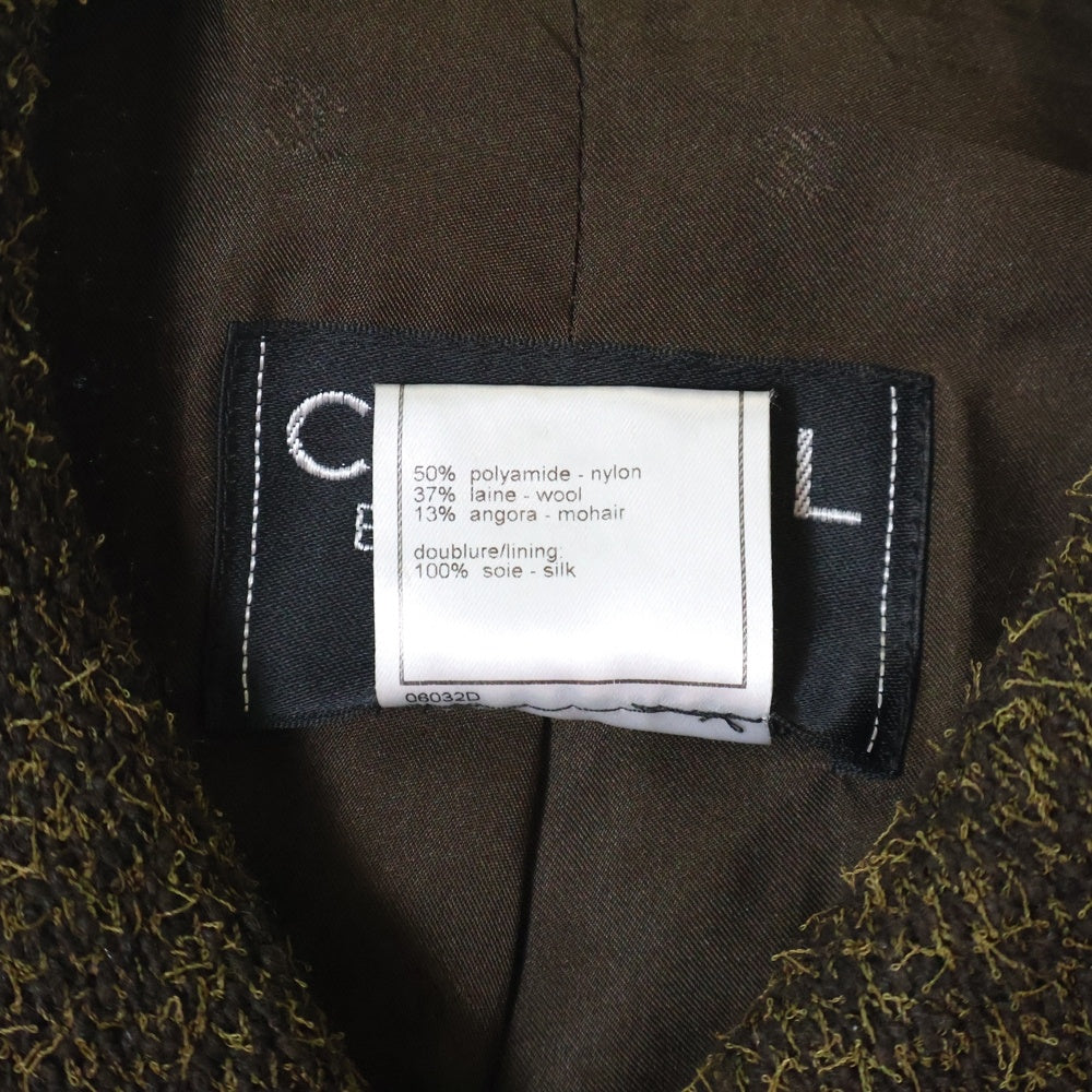 CHANEL(シャネル) 97AW VINATGE ヴィンテージ ココマークボタン ツイード ジャケット ブラウン P09174V05806
