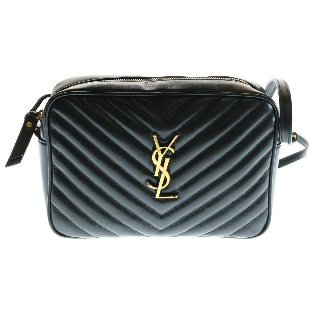 SAINT LAURENT PARIS(サンローランパリ) LOU ルー レザー キルティング タッセル カメラバッグ ブラック 612544