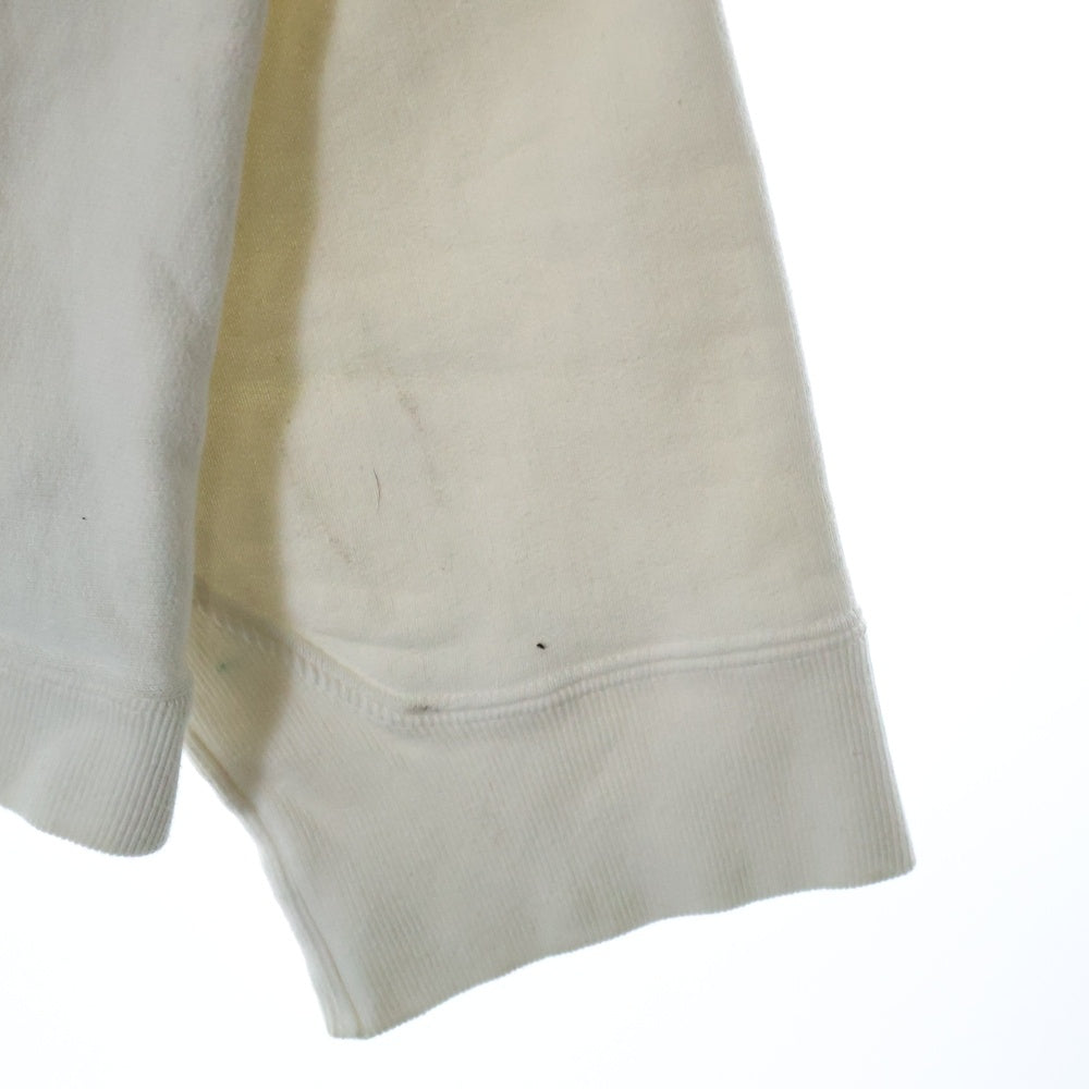 ATON(エイトン) SURVIN GARMENT DYE CREWNECK PULLOVER サーヴィン ガーメントダイ プルオーバー クルーネックスウェットトレーナー ホワイト 6888591