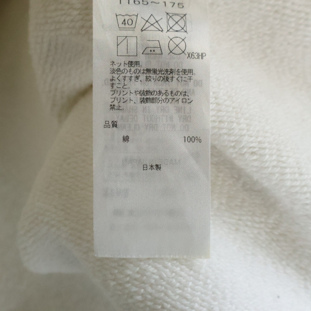 ATON(エイトン) SURVIN GARMENT DYE CREWNECK PULLOVER サーヴィン ガーメントダイ プルオーバー クルーネックスウェットトレーナー ホワイト 6888591