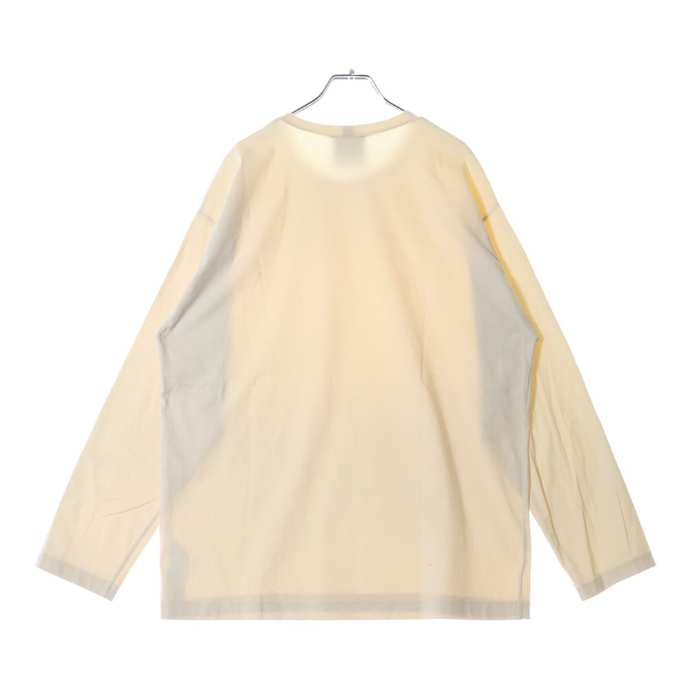 ATON(エイトン) コットン クルーネック長袖tシャツ カットソー ベージュ 6930900