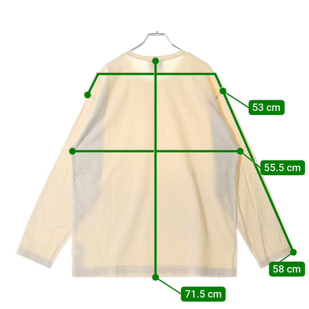 ATON(エイトン) コットン クルーネック長袖tシャツ カットソー ベージュ 6930900