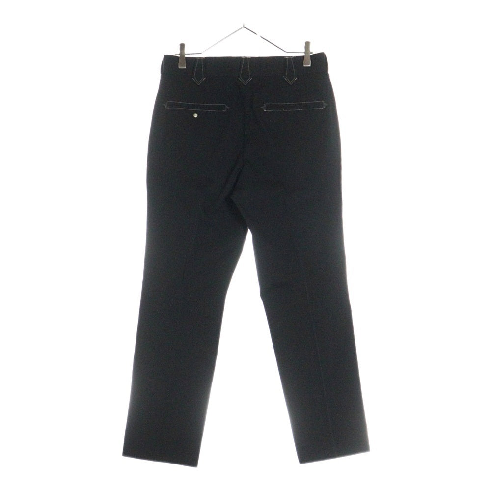 WACKO MARIA(ワコマリア) 10AW ウール ジップフライ スラックス パンツ ブラック 10AW-WSN-10