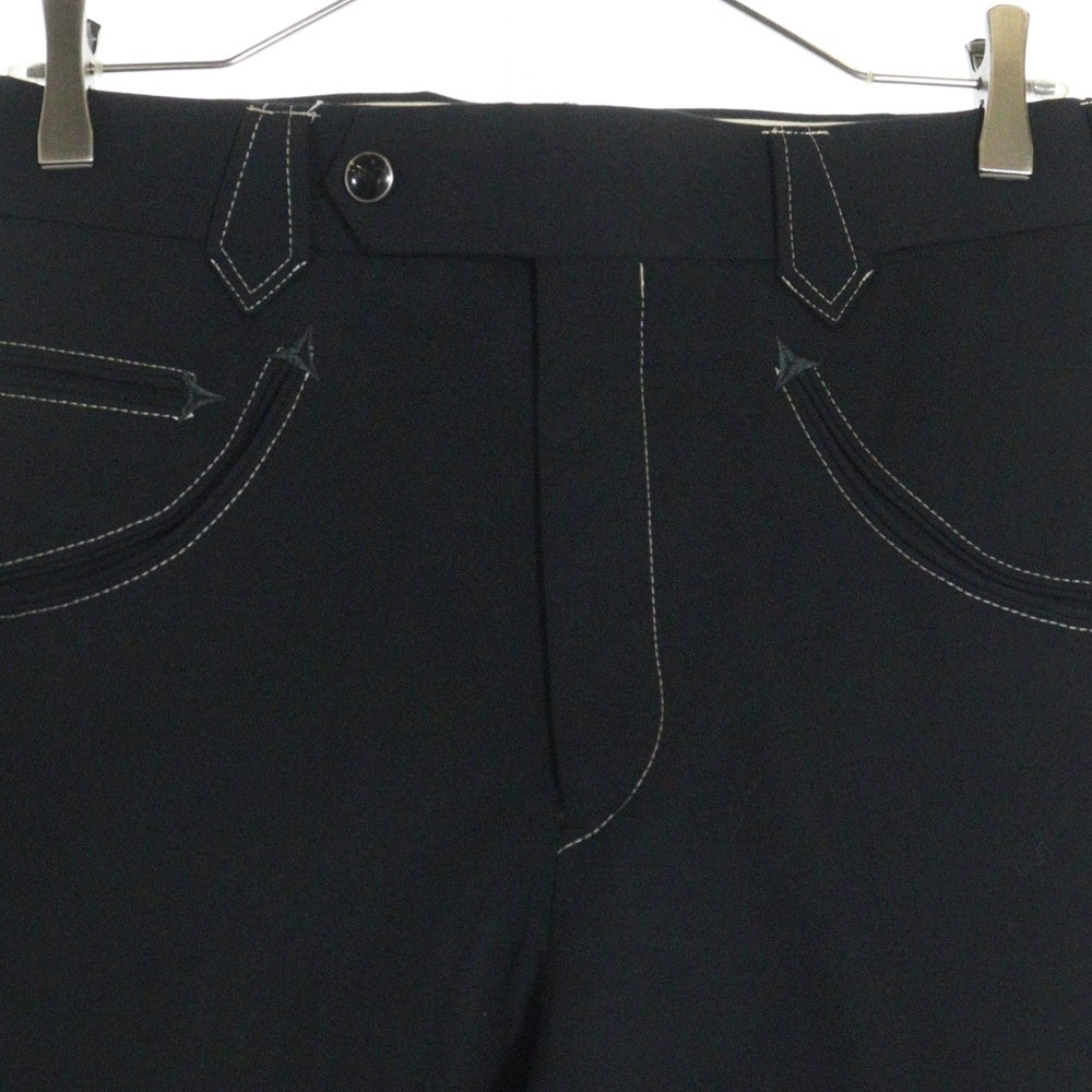 WACKO MARIA(ワコマリア) 10AW ウール ジップフライ スラックス パンツ ブラック 10AW-WSN-10