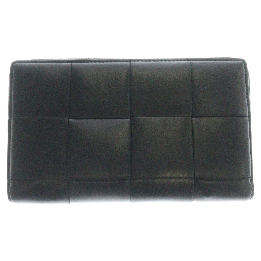 BOTTEGA VENETA(ボッテガヴェネタ) カセット イントレチャート ラウンドジップ 長財布 ブラック 748054VBWD28803