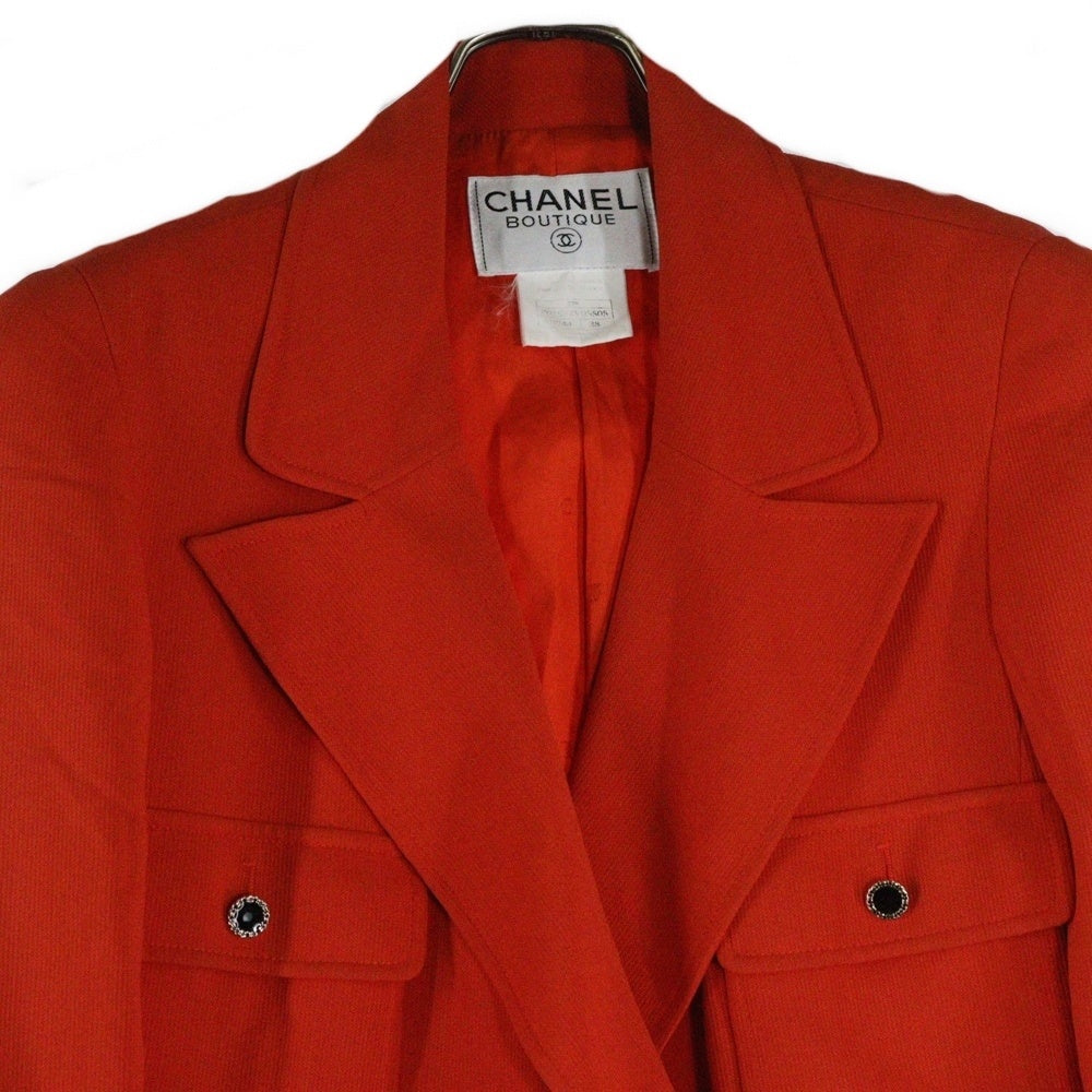 CHANEL(シャネル) 97AW マルチフラップポケット チェーンモチーフ テーラードジャケット オレンジ P07532V05505