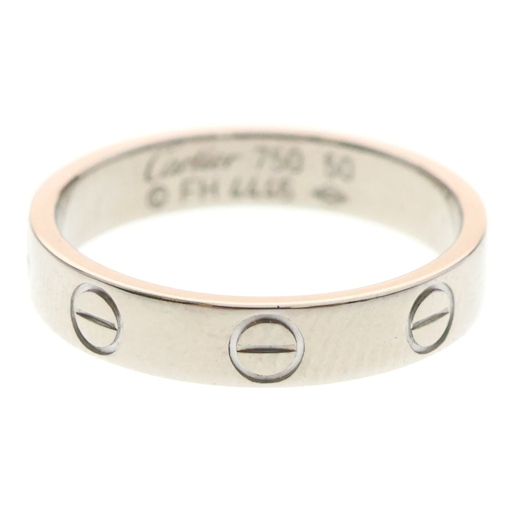 Cartier(カルティエ) K18WG ミニラブ リング 指輪 ホワイトゴールド 50