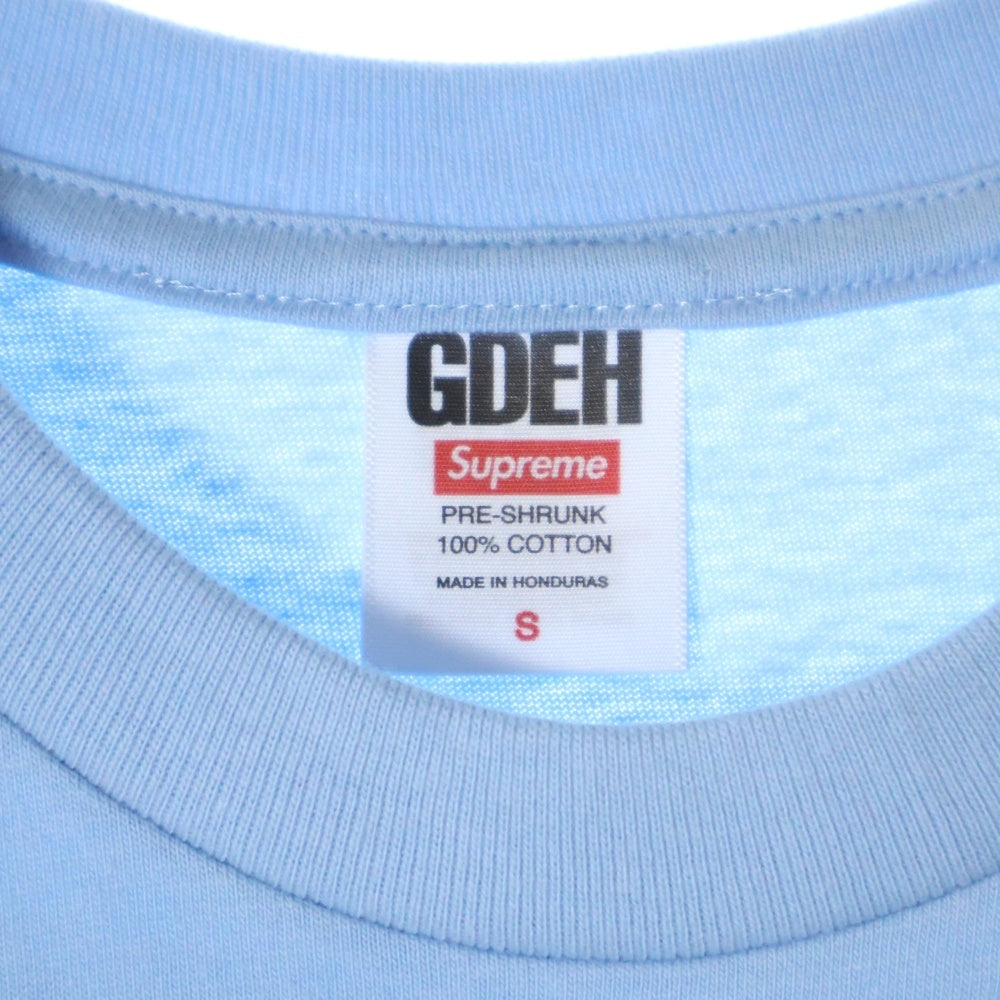 SUPREME(シュプリーム) 25SS × GOODENOUGH End Racism Tee グッドイナフ エンドレイシズム グラフィックプリント クルーネック半袖Tシャツ カットソー ライトブルー
