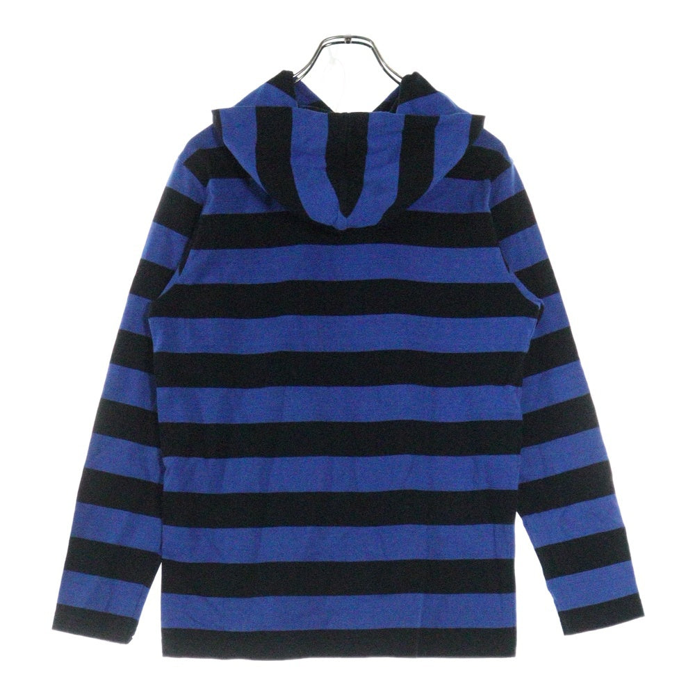 SUPREME(シュプリーム) 14AW Hooded L/S Striped Tee ストライプ スウェット プルオーバーパーカー ブルー/ブラック