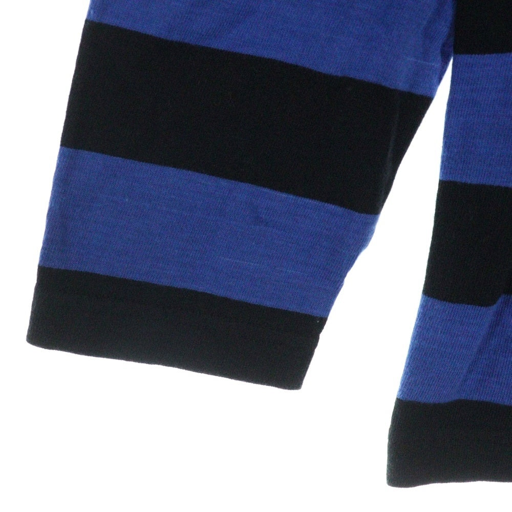 SUPREME(シュプリーム) 14AW Hooded L/S Striped Tee ストライプ スウェット プルオーバーパーカー ブルー/ブラック