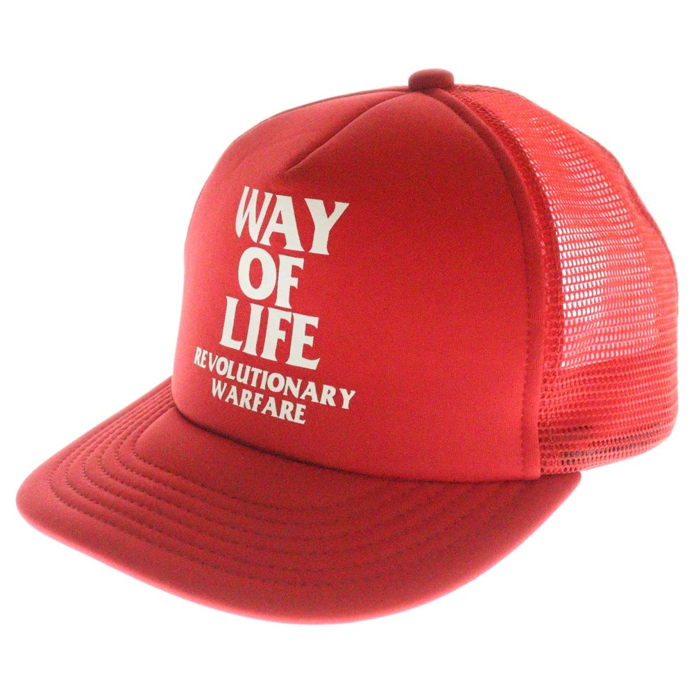 RATS(ラッツ) WAY OF LIFE MESH CAP ウェイオブライフ グラフィックプリント メッシュキャップ 帽子 レッド 19RA-0509