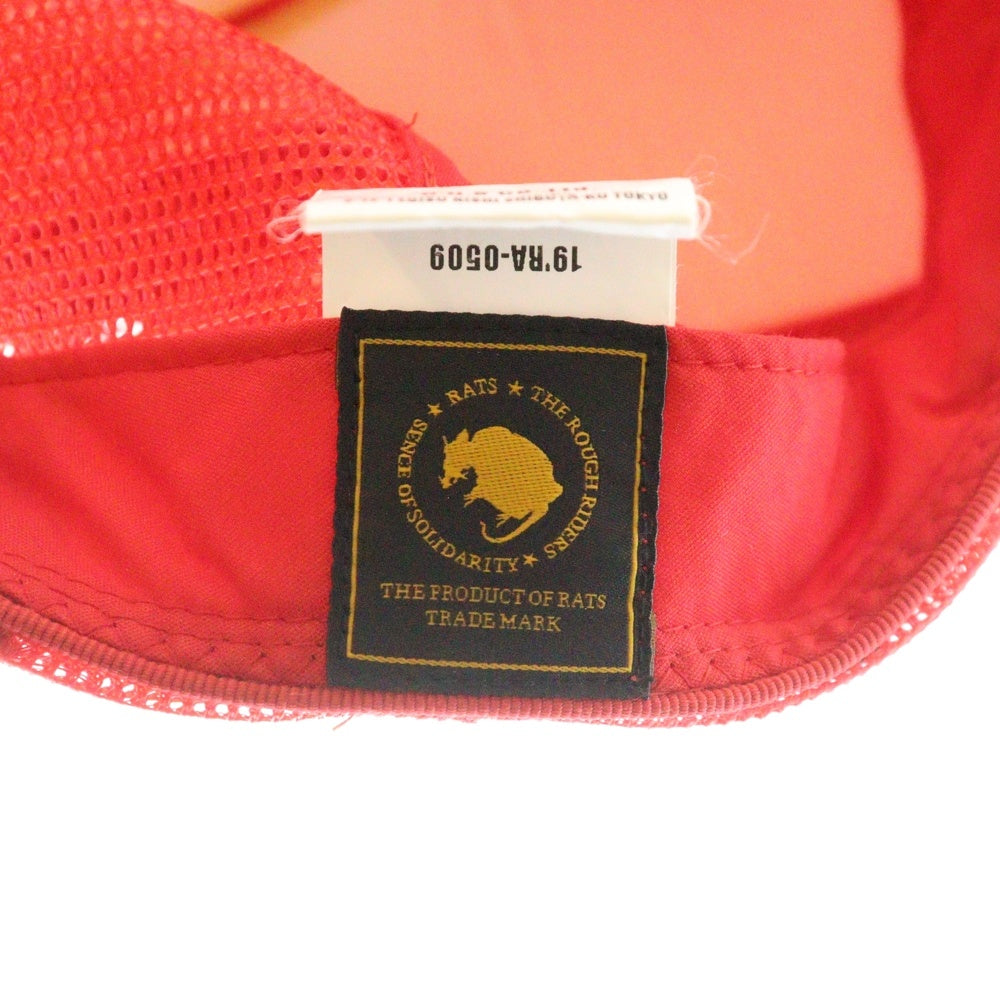 RATS(ラッツ) WAY OF LIFE MESH CAP ウェイオブライフ グラフィックプリント メッシュキャップ 帽子 レッド 19RA-0509