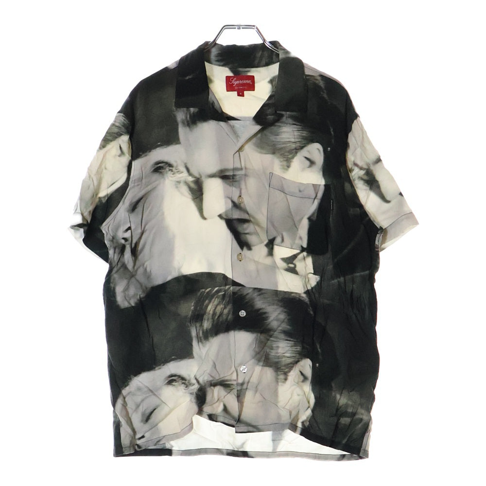 SUPREME(シュプリーム) 19SS Bela Lugosi Rayon S/S Shirt ベラルゴシ フォトプリント レーヨン オープンカラー 半袖シャツ ブラック/グレー