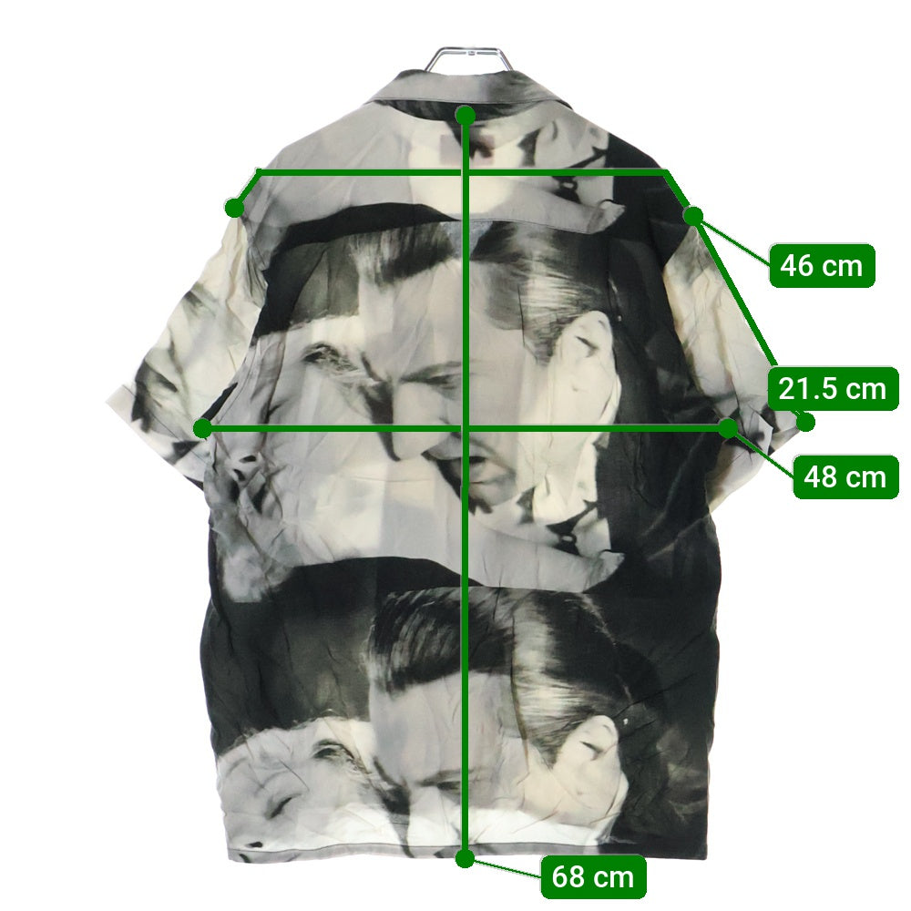 SUPREME(シュプリーム) 19SS Bela Lugosi Rayon S/S Shirt ベラルゴシ フォトプリント レーヨン オープンカラー 半袖シャツ ブラック/グレー
