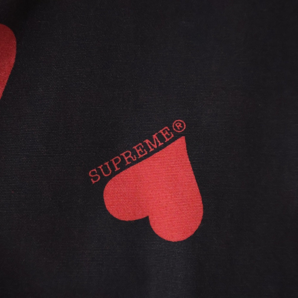 SUPREME(シュプリーム) 17SS Hearts Harrington Jacket ハート総柄 ジップアップハリントンジャケット ブラック/レッド