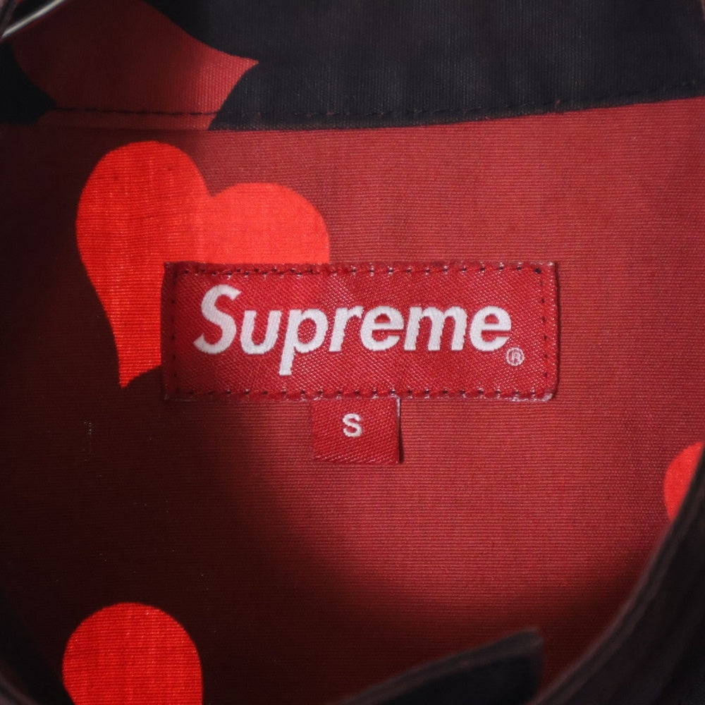 SUPREME(シュプリーム) 17SS Hearts Harrington Jacket ハート総柄 ジップアップハリントンジャケット ブラック/レッド