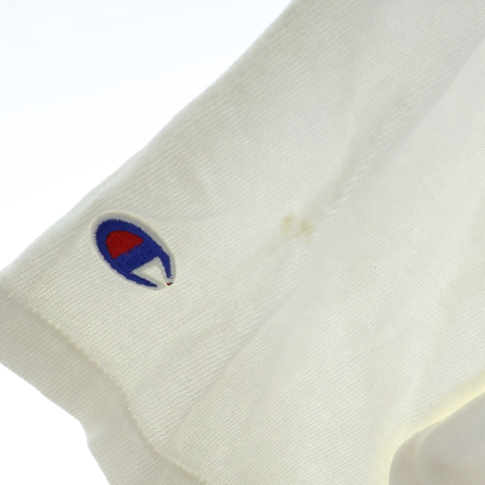 CHAMPION(チャンピオン) 90S VINTAGE USA製 ウィングフット 染み込みプリント クルーネック 半袖カットソー ヴィンテージTシャツ ホワイト
